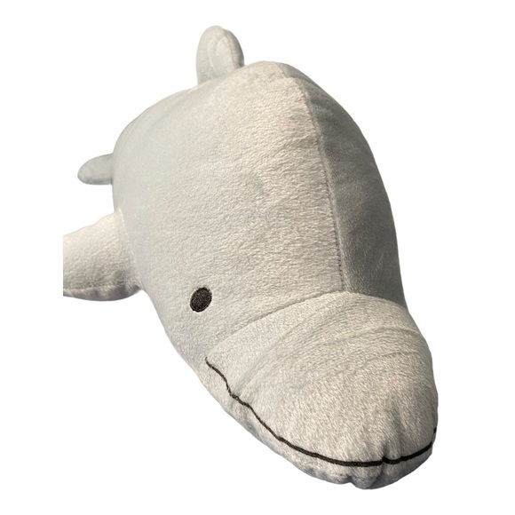 Morgan Home Fashions Gray Dolphin Shaped Pillow Plush 30" Man Cave Beach House - Picture 4 of 5